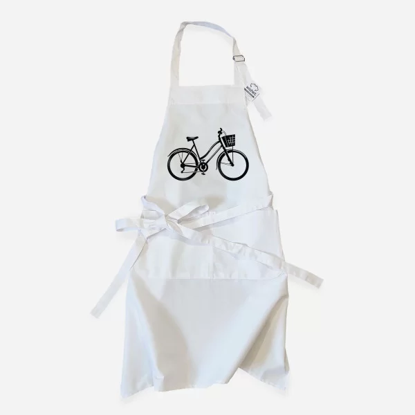 Avental com Desenho de Bicicleta para Mulher