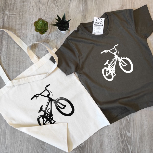 Cloth Bag with Bicycle Design for Children
