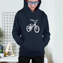 Sweatshirt com Capuz com Desenho de Bicicleta para Criança