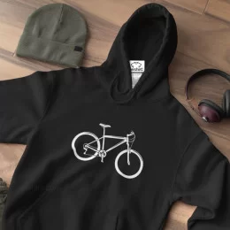 Plus Size Hoodie with Bicycle for Men
