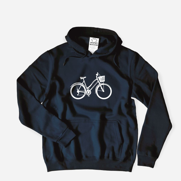 Sweatshirt com Capuz Plus Size com Bicicleta para Mulher