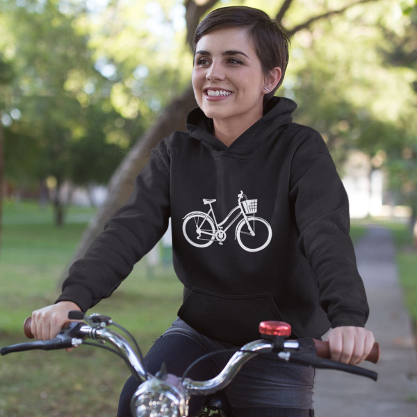 Hoodie with Bicycle Design for Women