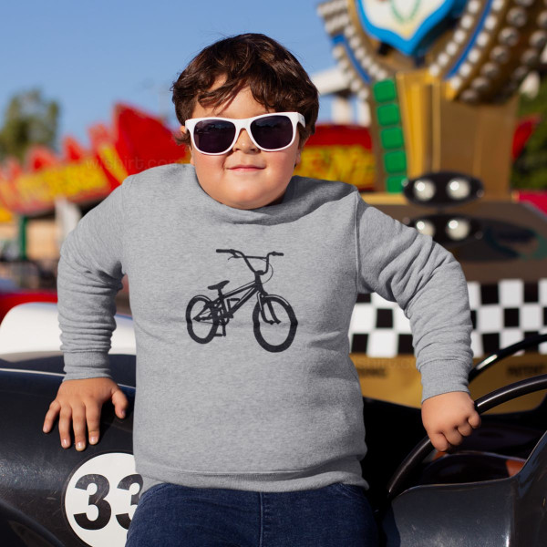 Matching Sweatshirts Set for Father and Daughter Bicycle