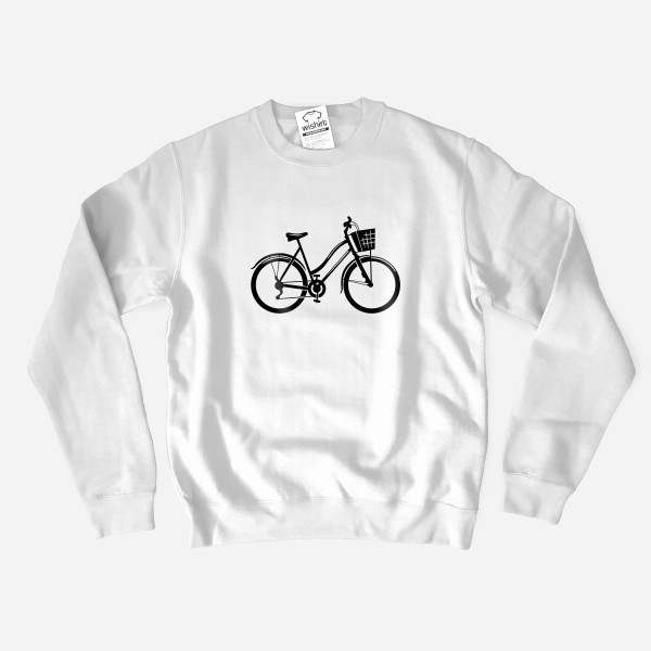 Sweatshirt com Desenho de Bicicleta para Mulher