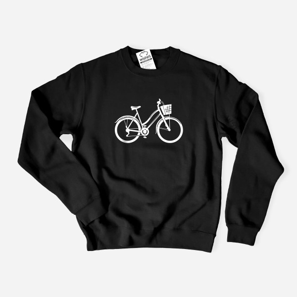 Plus Size Sweatshirt with Bicycle Design for Women