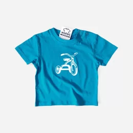 T-shirt com Desenho de Triciclo para Bebé
