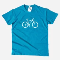 T-shirt com Desenho de Bicicleta para Homem