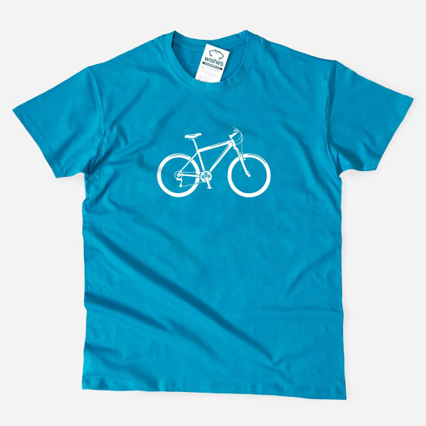 Large Size T-shirt with Bicycle Design for Men