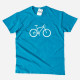 T-shirt Tamanho Grande com Desenho de Bicicleta para Homem