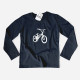 T-shirt Manga Comprida com Desenho de Bicicleta para Criança