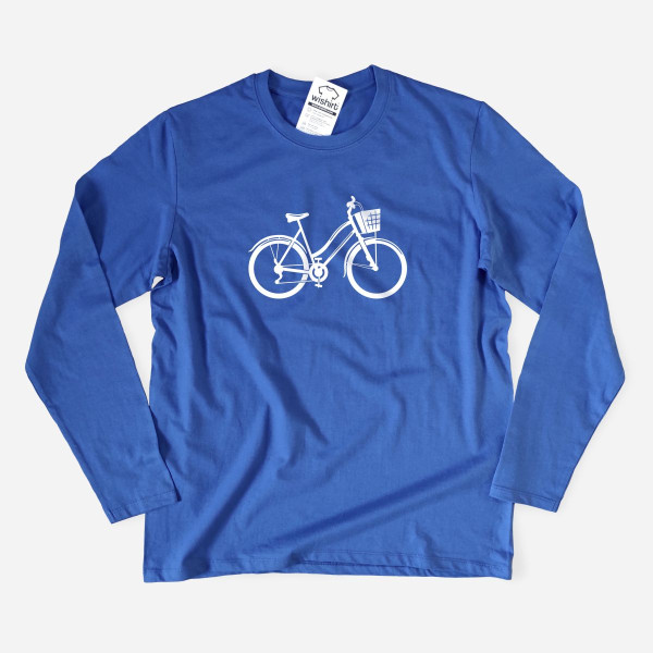 Large Size Long Sleeve T-shirt with Bicycle for Women