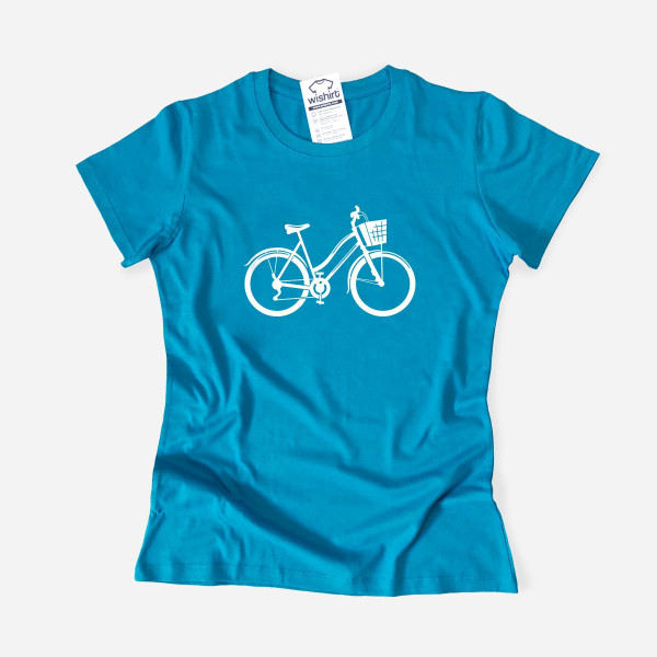 T-shirt com Desenho de Bicicleta para Mulher