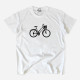 T-shirt Tamanho Grande com Desenho de Bicicleta para Mulher