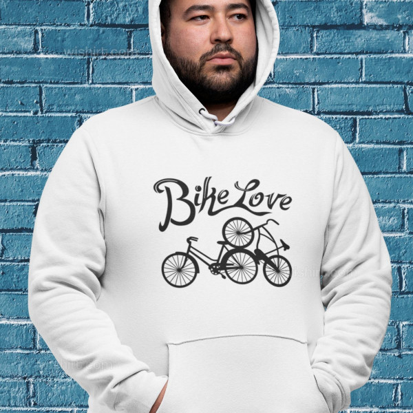 Sweatshirt com Capuz Tamanho Grande Bike Love