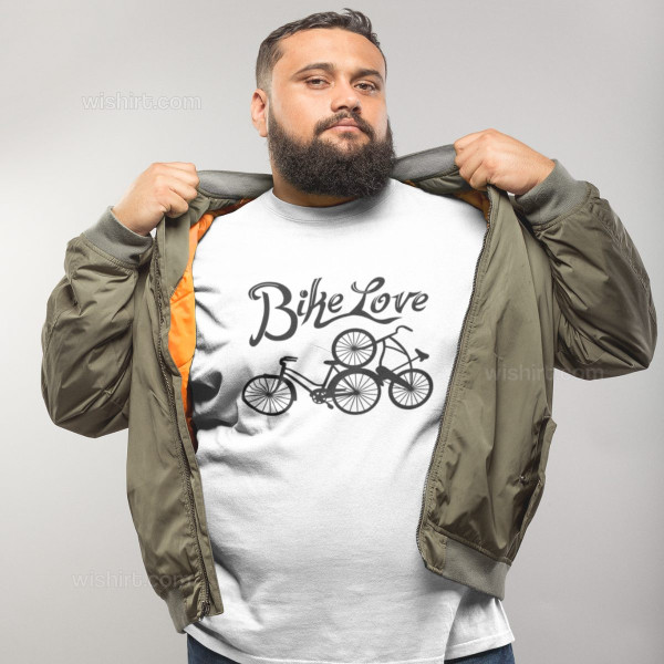 T-shirt Manga Comprida Tamanho Grande Bike Love