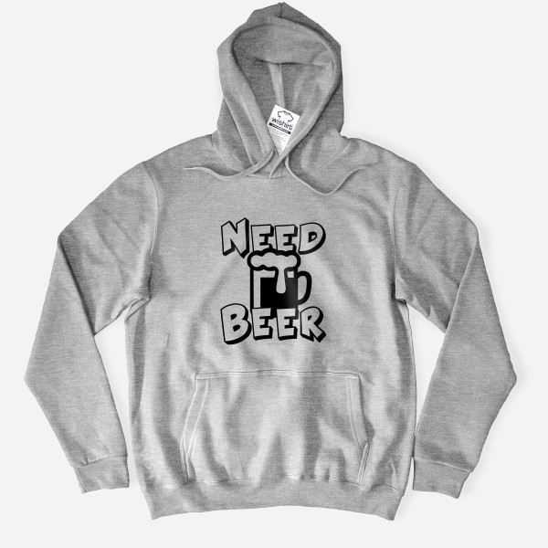 Sweatshirt com Capuz Need Beer para Homem