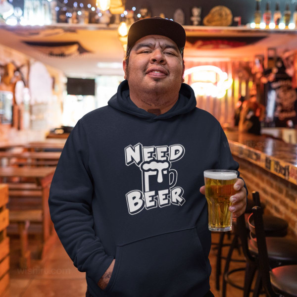 Sweatshirt com Capuz Tamanho Grande Need Beer
