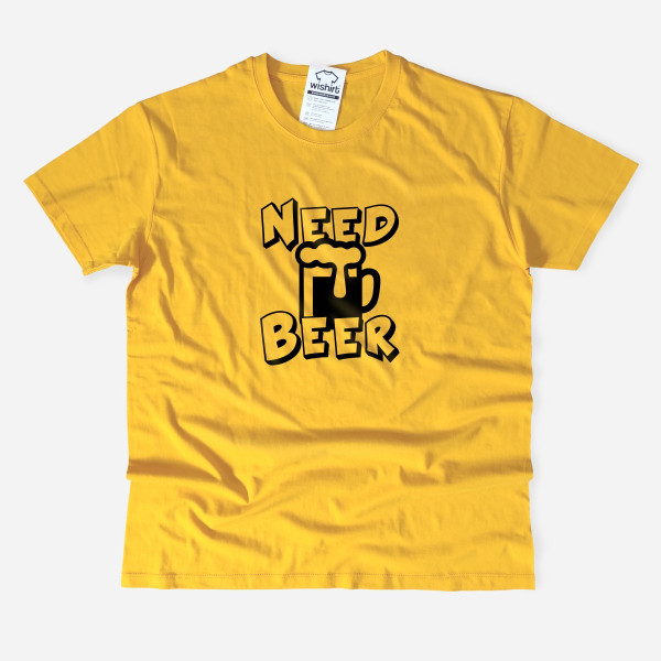 T-shirt Need Beer para Homem