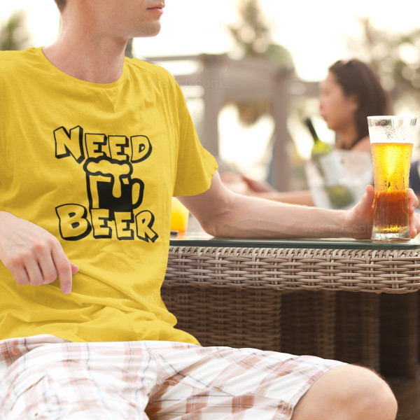 T-shirt Need Beer para Homem