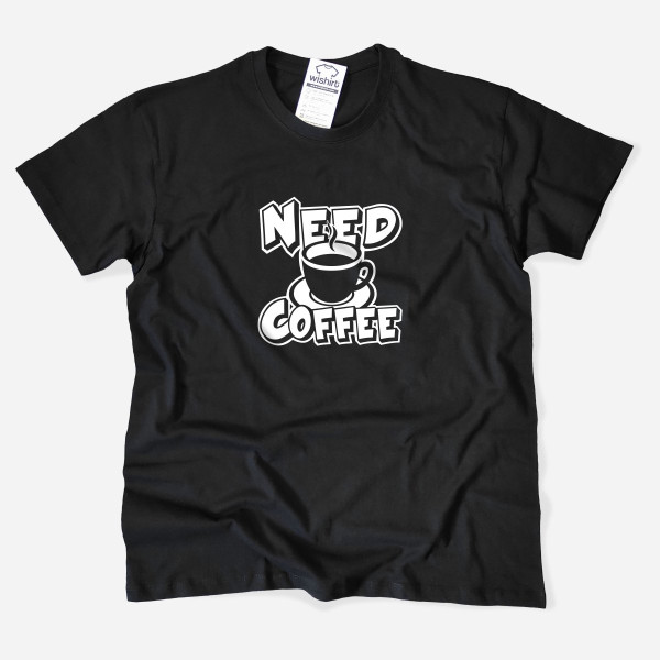 T-shirt Tamanho Grande Need Coffee