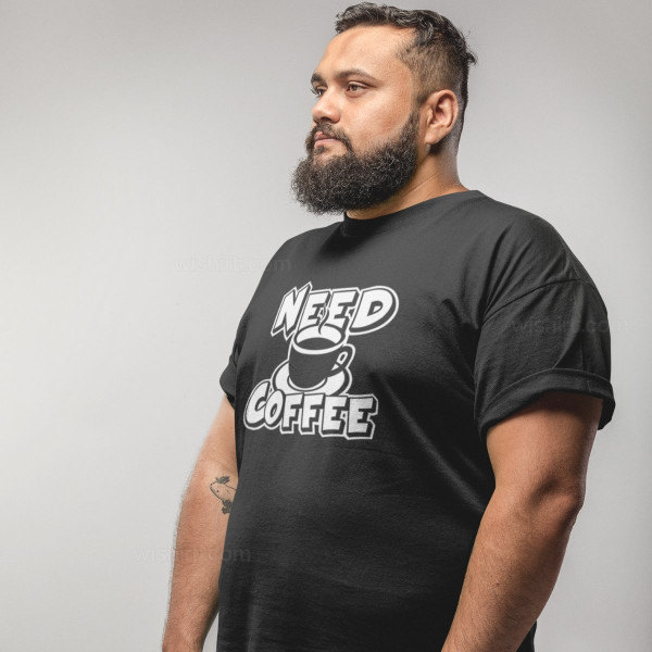 T-shirt Tamanho Grande Need Coffee