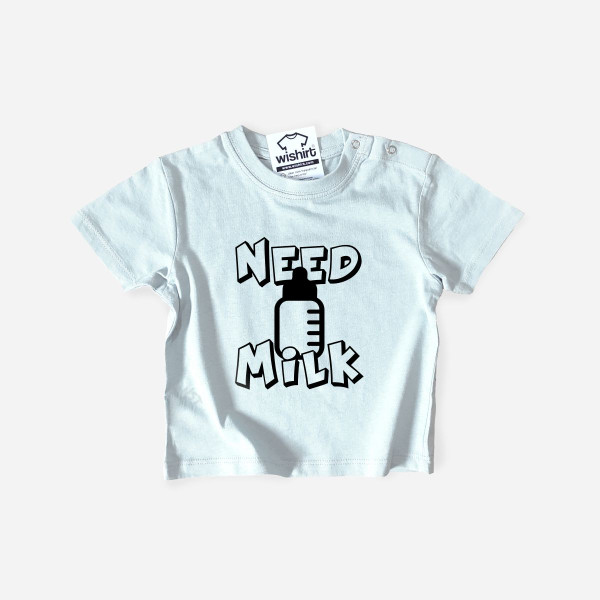 T-shirt Need Milk para Bebé