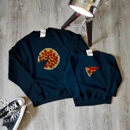 Matching Sweatshirt Set for Mother and Child Pizza