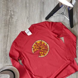 T-shirt Manga Comprida Tamanho Grande Pizza