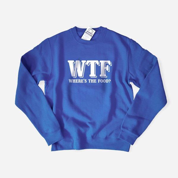 Sweatshirt Tamanhos Grandes WTF - Where’s the Food