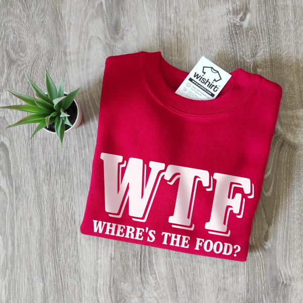 Sweatshirt WTF - Where’s the Food para Criança