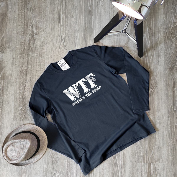 WTF - Where’s the Food Large Size Long Sleeve T-shirt