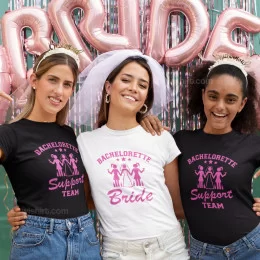 Bachelorette Support Team - Bride T-shirt Set