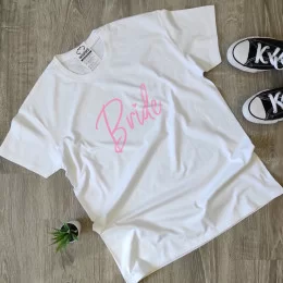 Bride Heart Large Size T-shirt for Bachelorette Party