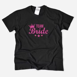 Team Bride Large Size T-shirt for Bachelorette Party