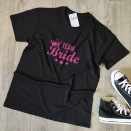 Team Bride Large Size T-shirt for Bachelorette Party