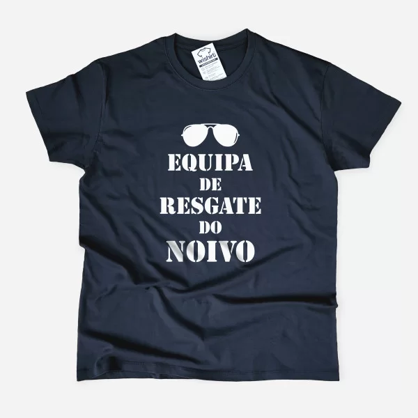 T-shirt Tamanho Grande Equipa de Resgate do Noivo T-shirt Tamanho Grande Equipa de Resgate do Noivo