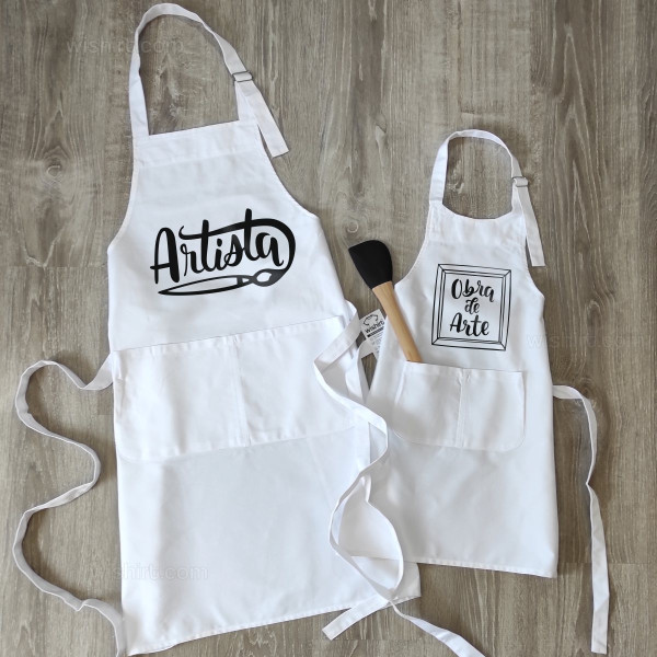 Mother and Son Apron Set Artista Obra de Arte