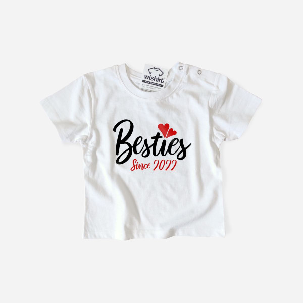 T-shirt para Bebé Besties Since - Ano Personalizável