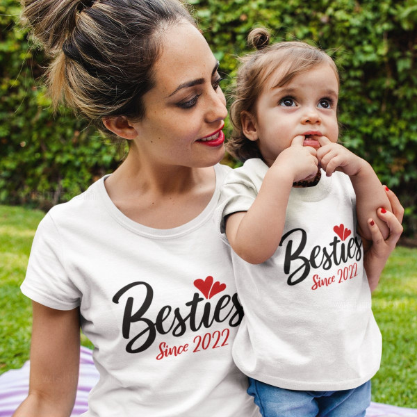 Besties Since Baby T-shirt - Customizable Year