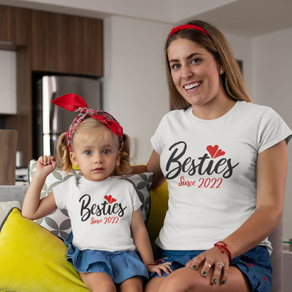 Besties Since Mother and Daughter T-shirts - Custom Year