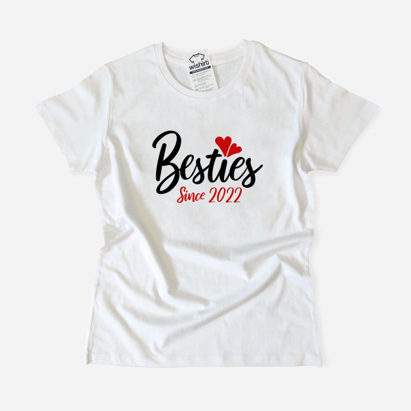 T-shirt para Mulher Besties Since - Ano Personalizável