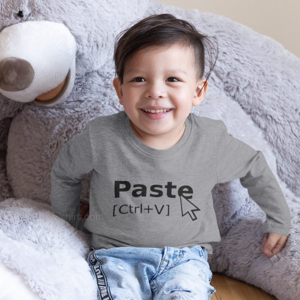 Matching Long Sleeve T-shirt Set Mother and Son Copy Paste