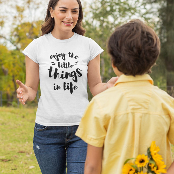 T-shirt Enjoy the Little Things in Life para Mulher