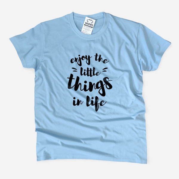 T-shirt Enjoy the Little Things in Life para Homem
