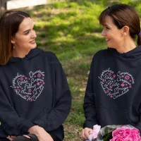 Conjunto Sweatshirts com Capuz para Mãe e Filha Carinhosa