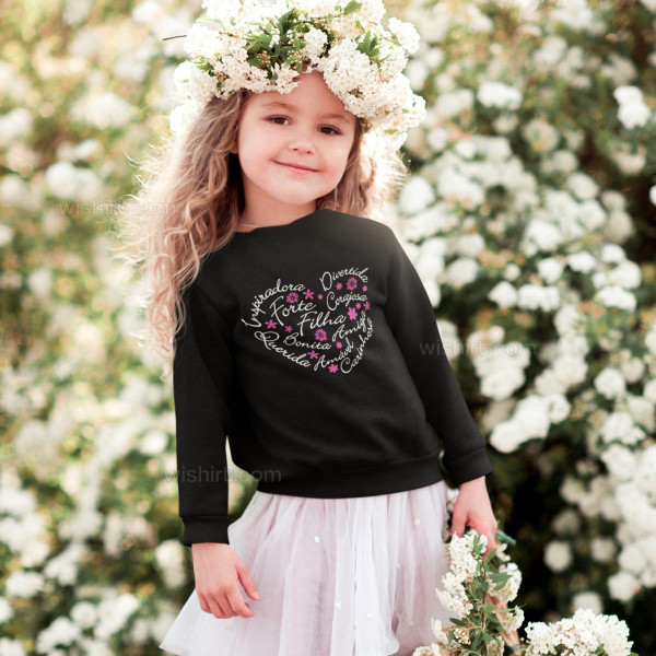 Conjunto de Sweatshirts a Combinar Mãe e Filha Carinhosa