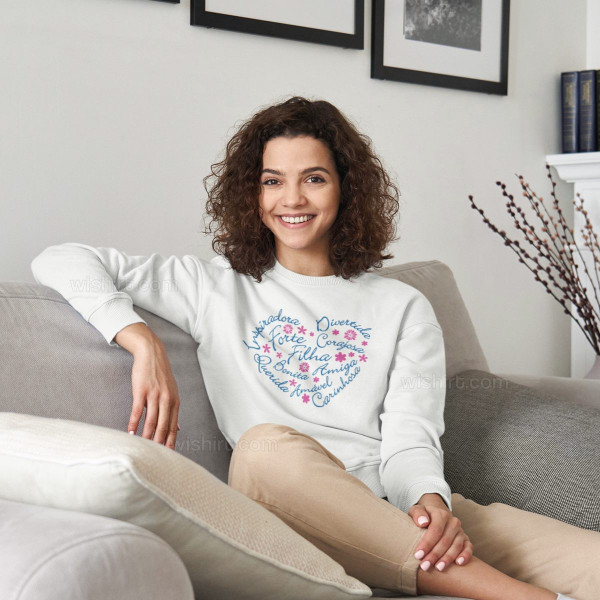 Conjunto de Sweatshirts a Combinar Mãe e Filha Carinhosa