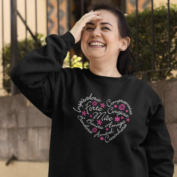 Mãe e Filha Carinhosa Matching Sweatshirt Set