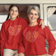 Mãe e Filha Carinhosa Matching Sweatshirt Set