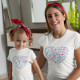 Conjunto de T-shirts a Combinar Mãe e Filha Carinhosa